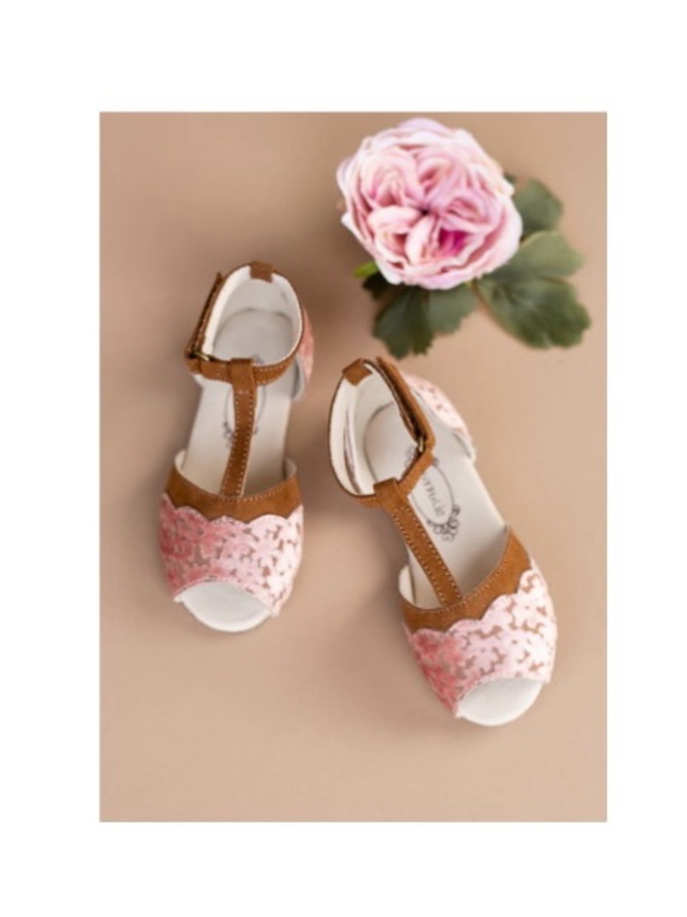 NWT Stella Sandal Flat in Light Pink size 3 girls by Joyfolie